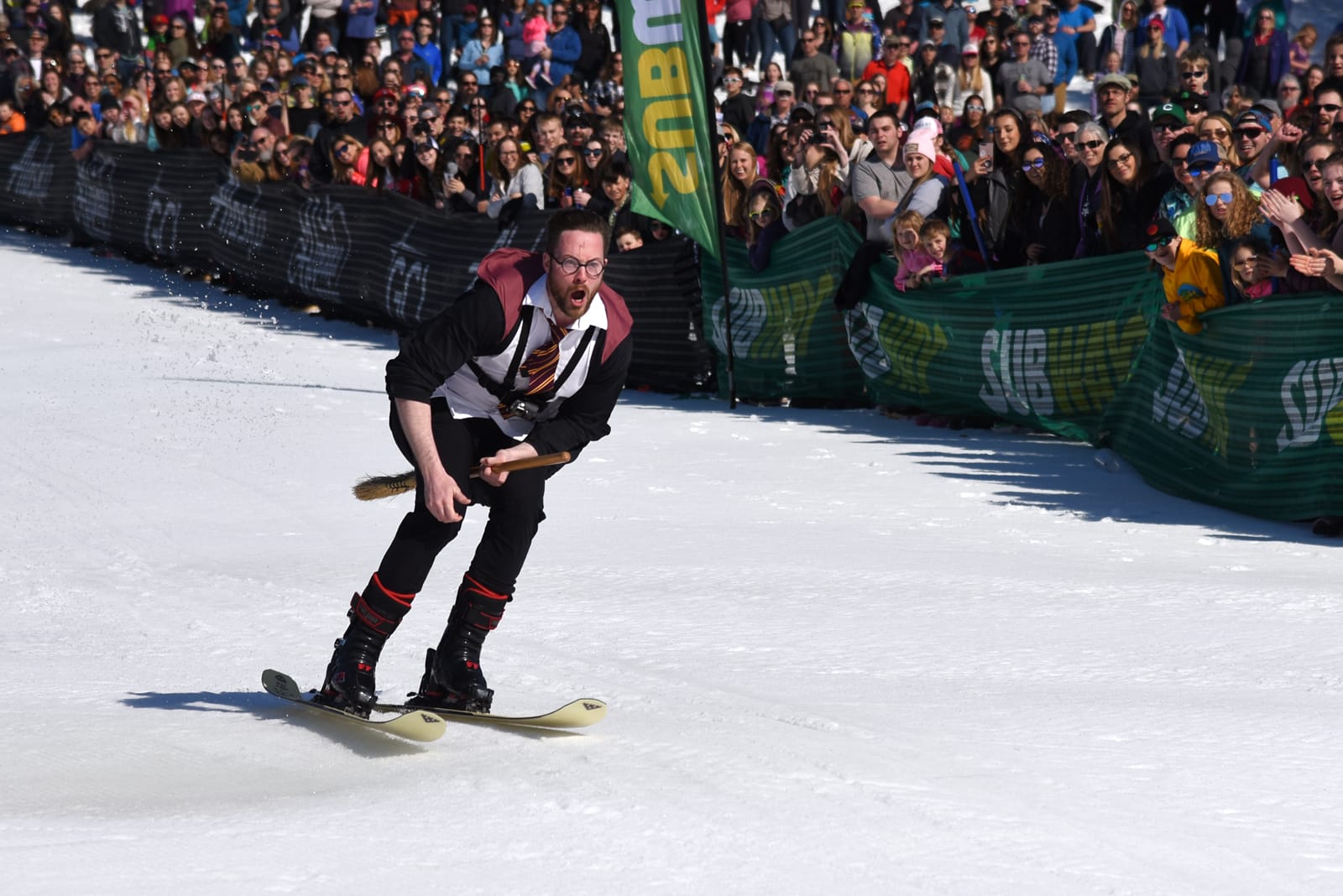 Skiers at the 2018 Alyeska Slush Cup