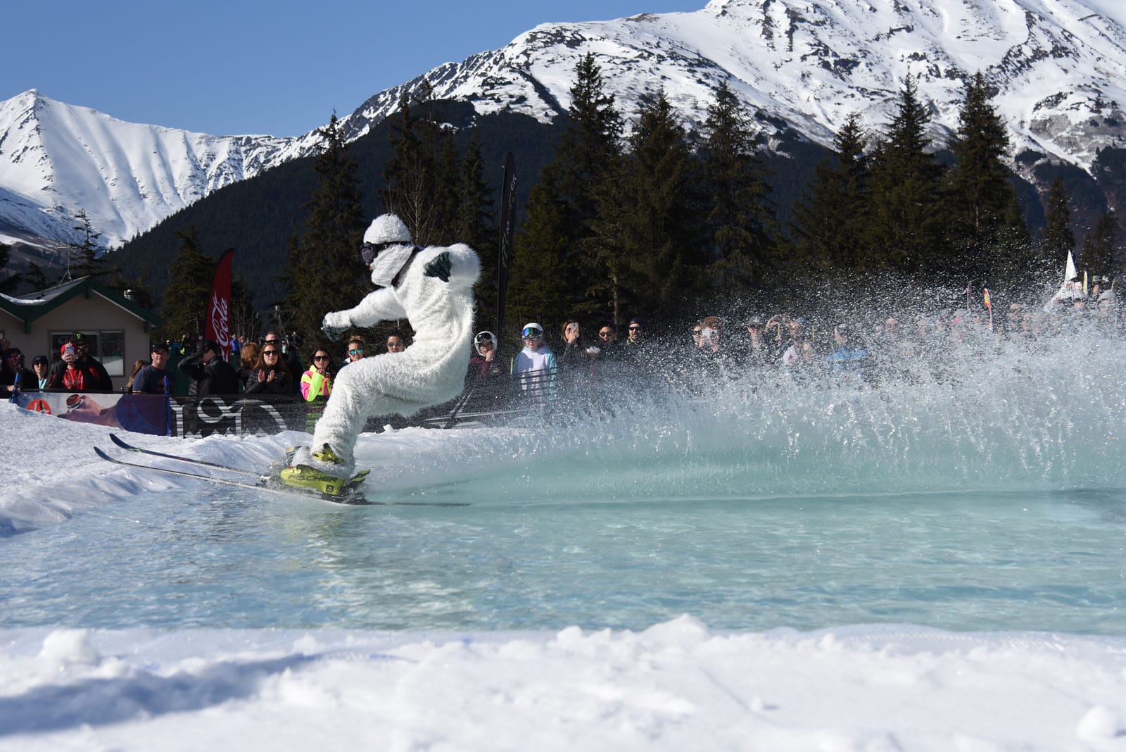 Skiers at the 2018 Alyeska Slush Cup