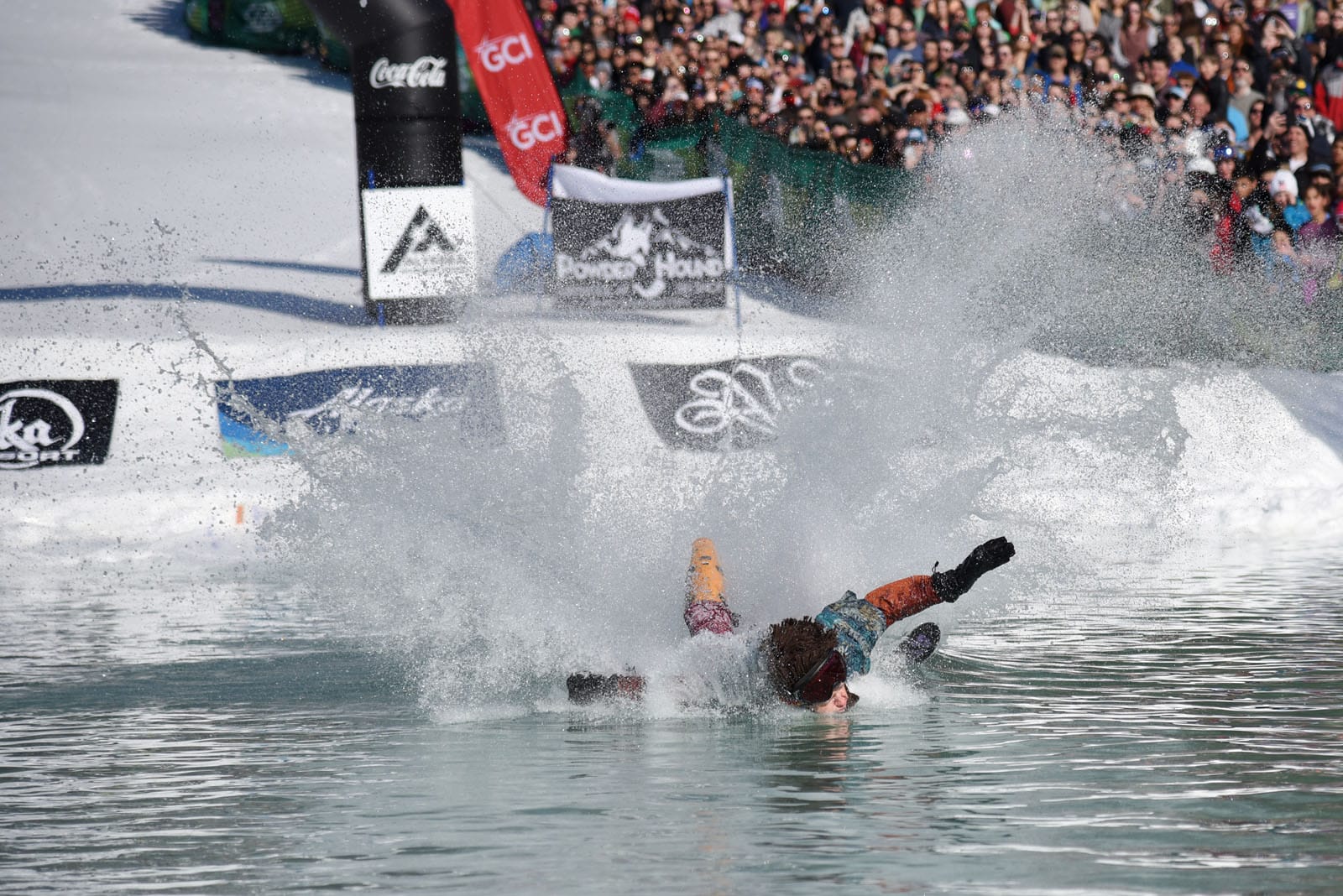 Skiers at the 2018 Alyeska Slush Cup