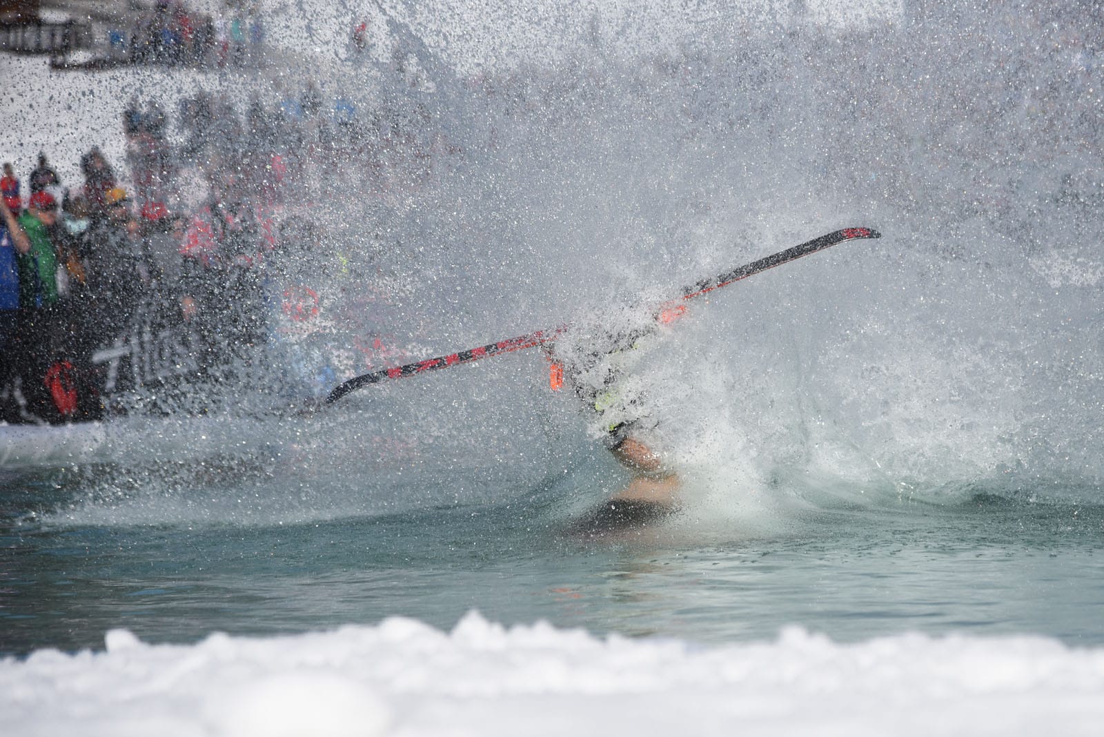 Skiers at the 2018 Alyeska Slush Cup