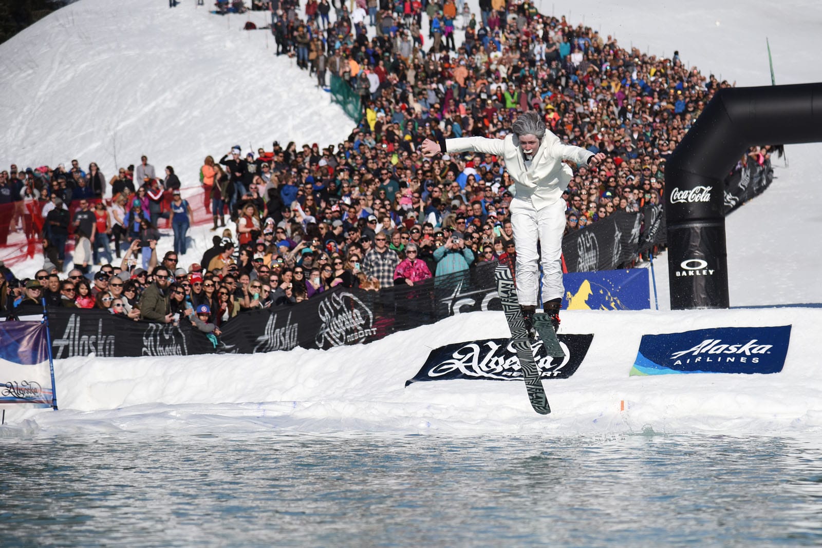 Skiers at the 2018 Alyeska Slush Cup