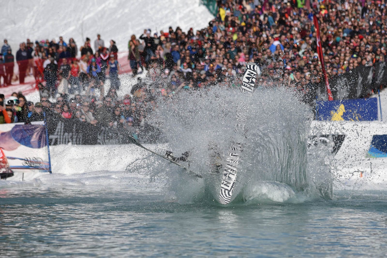 Skiers at the 2018 Alyeska Slush Cup