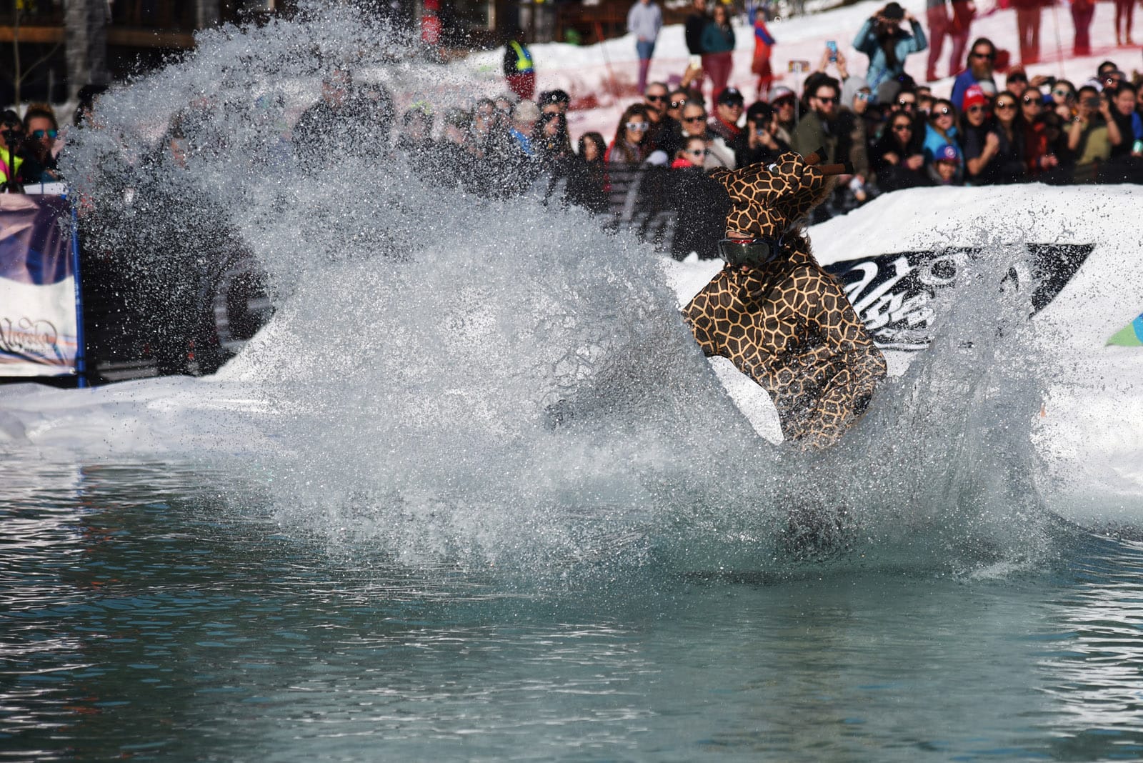 Skiers at the 2018 Alyeska Slush Cup