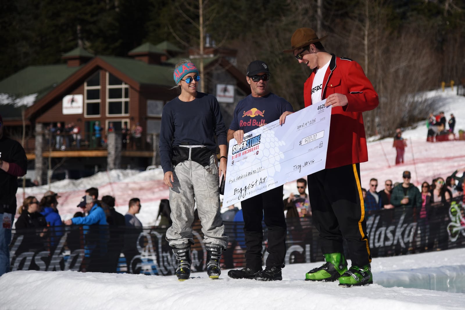 Skiers at the 2018 Alyeska Slush Cup