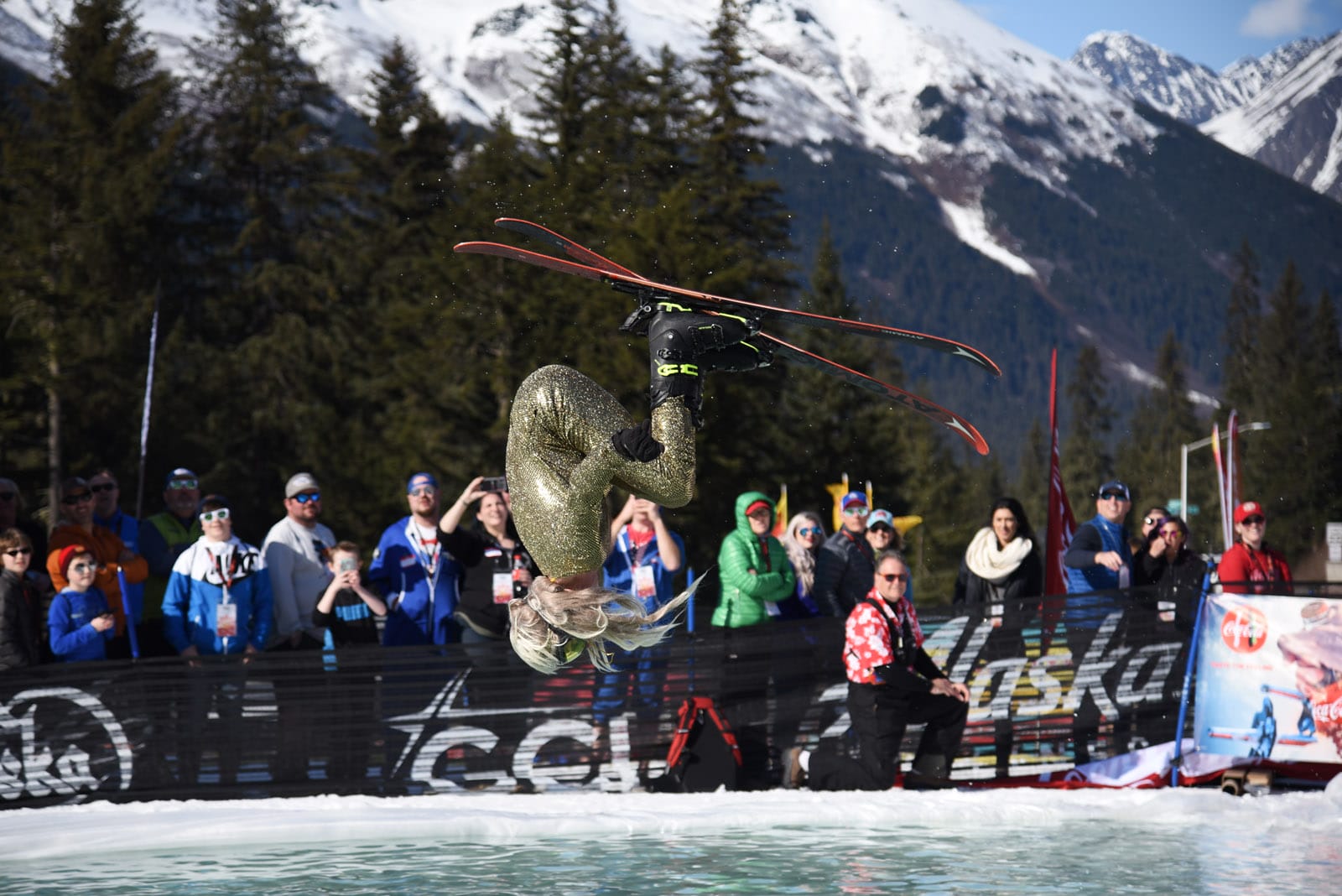 Skiers at the 2018 Alyeska Slush Cup