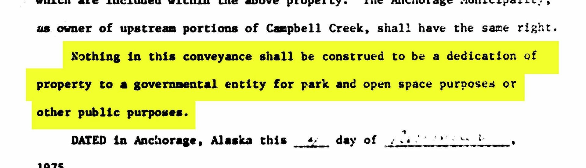 Campbell Lake HOA agreement