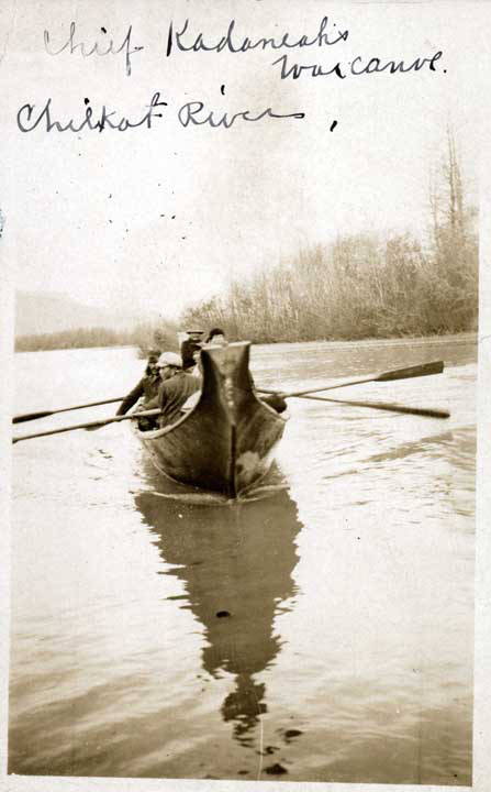 War canoe on the Chilkat River