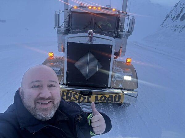 Top of Atigun Pass. Was VERY cold!